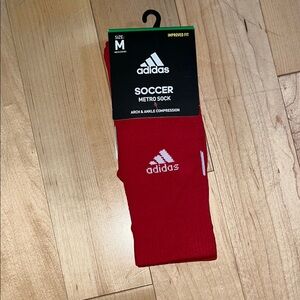 Adidas Red Athletic Socks Performance Comfort